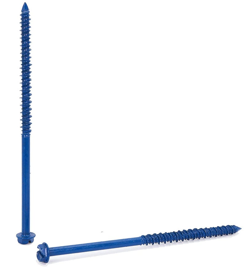 CONFAST 3/16" x 4" Hex Head Concrete Screw Anchor with Drill Bit for Anchoring to Masonry, Block or Brick (100 per Box) - Image 2